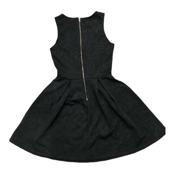 Green Envelope Los Angeles Brocade Black Floral Sleeveless A Line Dress Small S - Picture 4 of 5
